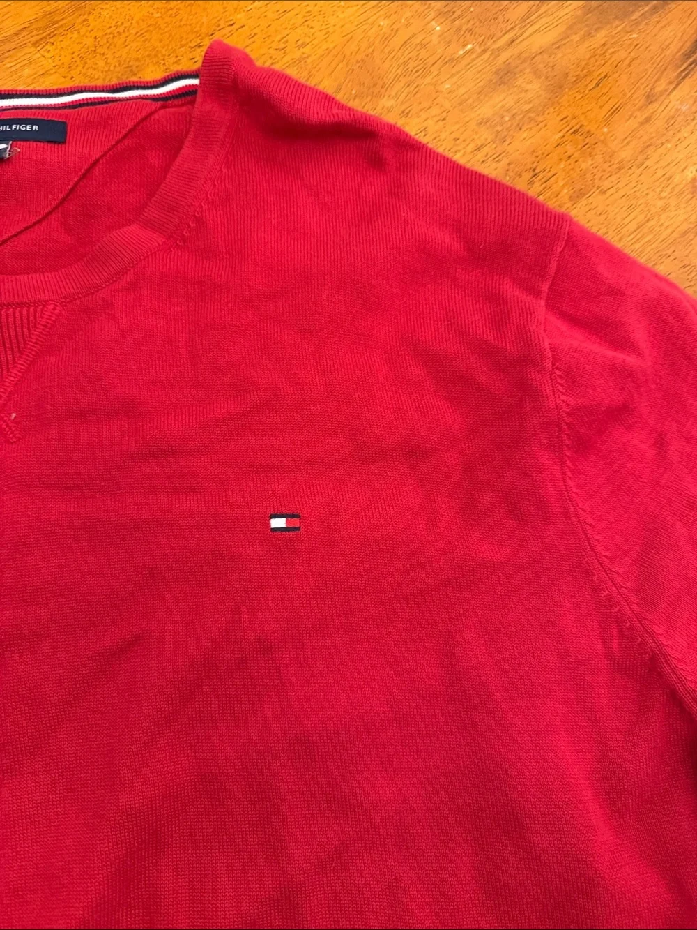 Tommy Hilfiger Men’s Red Crewneck Sweater xxl